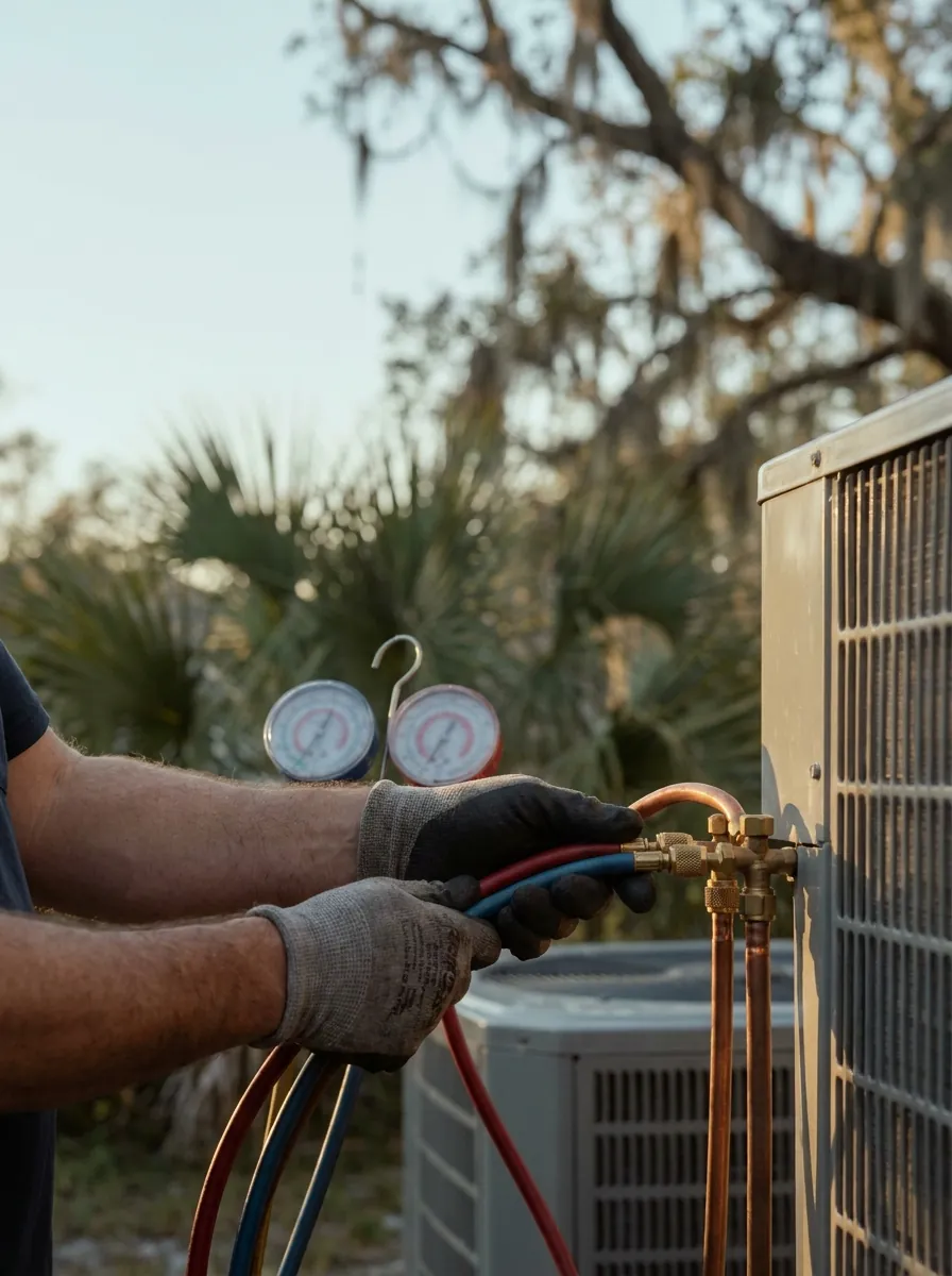 D & S Heating & Cooling, Inc. at work